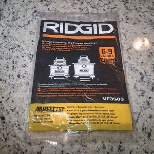 Ridgid VF3503 Vacuum High Efficiency Dry Pickup Dust Bags 6-9 Gallons For VF2004
